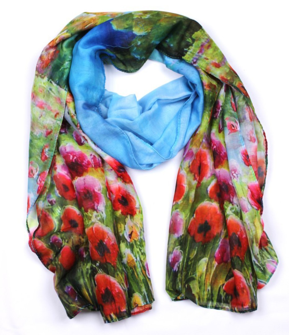 Alice & Lily printed scarf  blue Style : SC/5027BLUE image 0